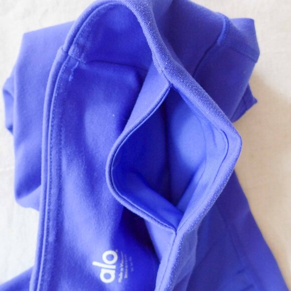 Alo Women XXS 7/8 High-Waist Moto Legging in Sapphire Blue - Picture 9 of 12